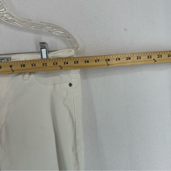 Abercrombie & Fitch Harper Low Rise Ankle Distressed Skinny Jeans 29/8R White - Picture 4 of 9